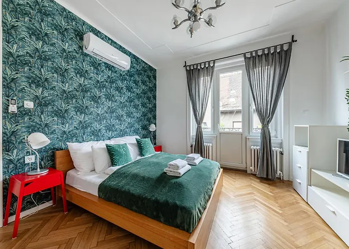 Designer Boho Loft 2ba 2br Ac Balcony Apartament Budapeszt